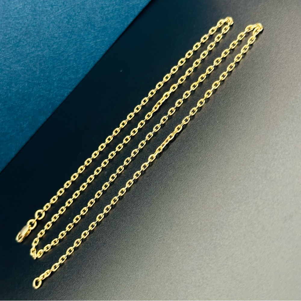20”  2.5 mm Real 14K Solid Gold Forzentina Chain Necklace - Picture 15 of 17